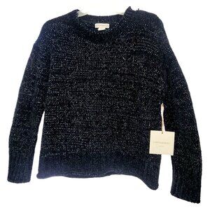NWT Cynthia Rowley Women's Black Gold‎ Crewneck Sweater